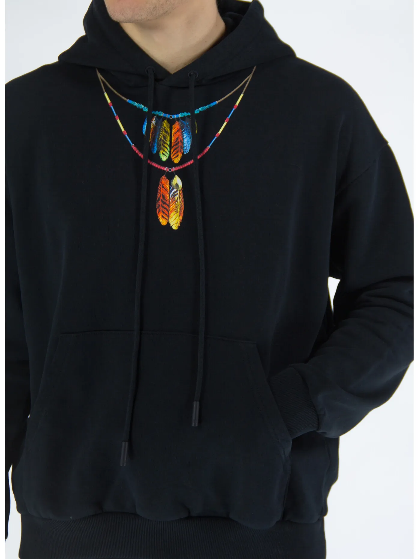     -MARCELO BURLON    -FELPA FEATHERS NECKLACE OVER-