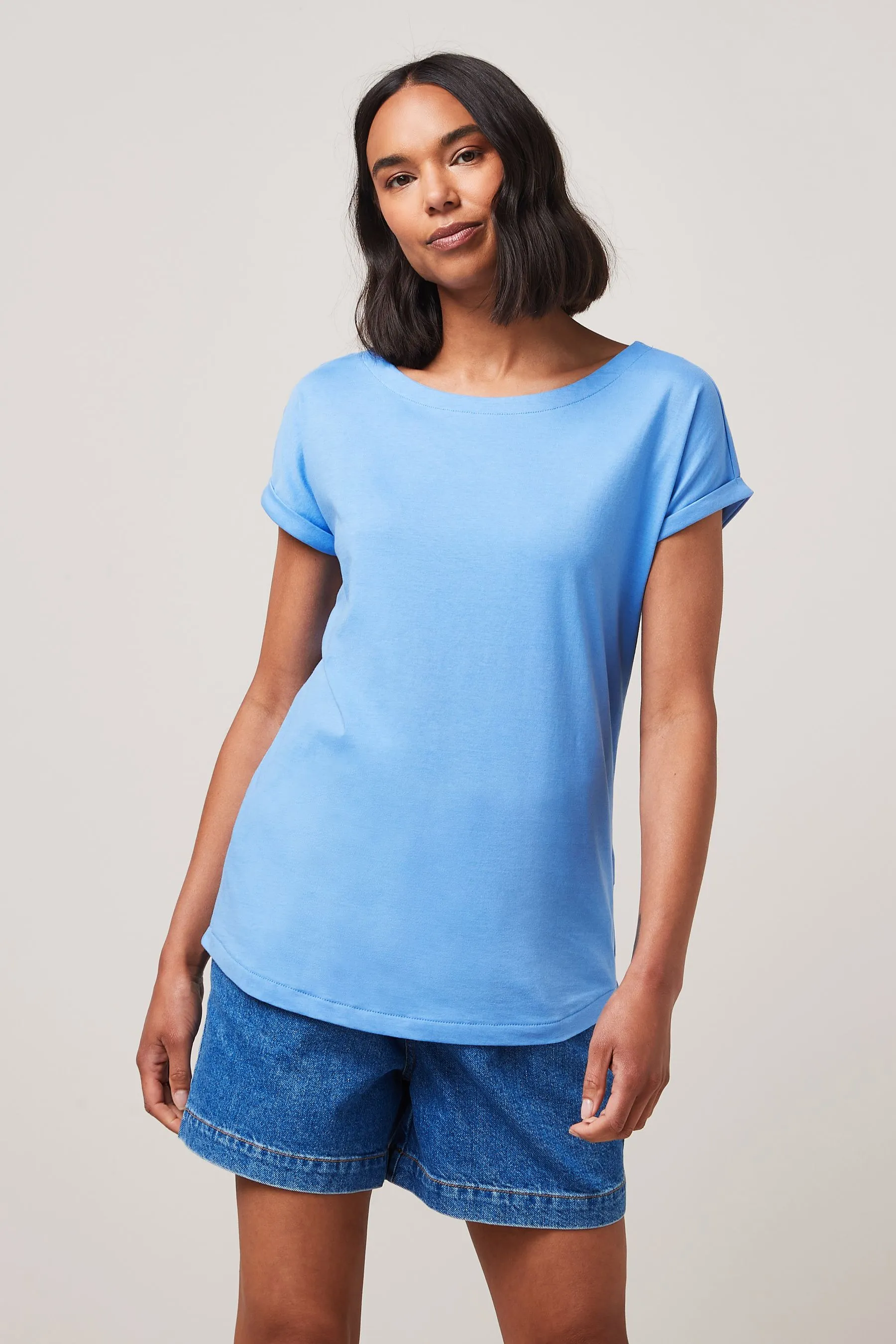 100% Cotton Cap Sleeve T-Shirts 3 Pack    