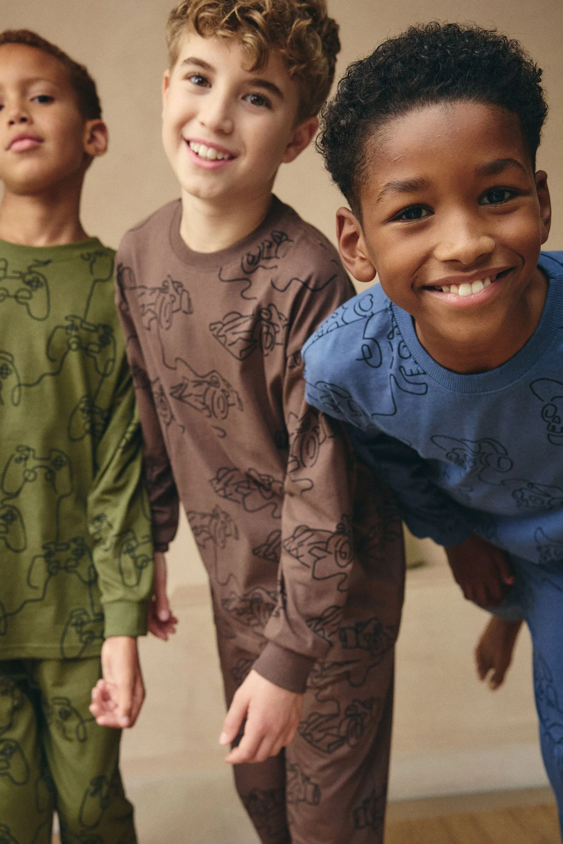 100% Cotton Long Sleeve Pyjamas 3 Pack (3-16yrs)    