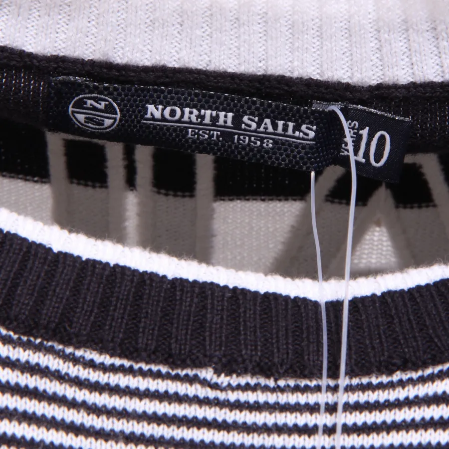 1999T maglione righe bimbo NORTH SAILS bianco/blu cotone sweater kid