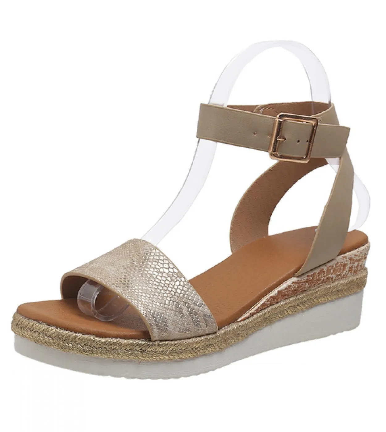 2023 Donne di Estate Con Zeppa Sandali Ortopedici Retro Antiscivolo Signore Sandali Casual Retro Suola Spessa Feamle di Grandi D