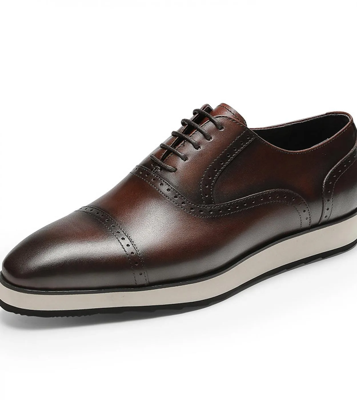 2023 Estate Uomo Vera Piattaforma In Pelle Wingtip Scarpe Oxford Scarpe a punta Stringate Oxford Abito Brogues Matrimonio fatto