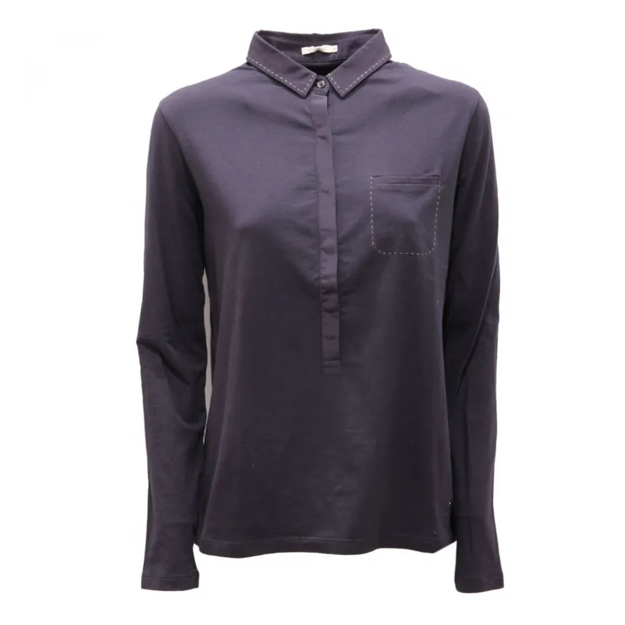 6104AL polo maglia donna HENRY COTTON'S woman shirt blue
