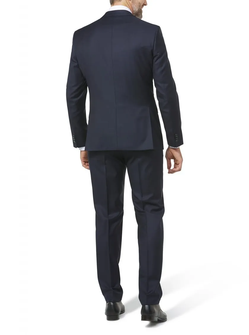 Abito blu navy digel drop sei con panciotto tessuto reda 110's