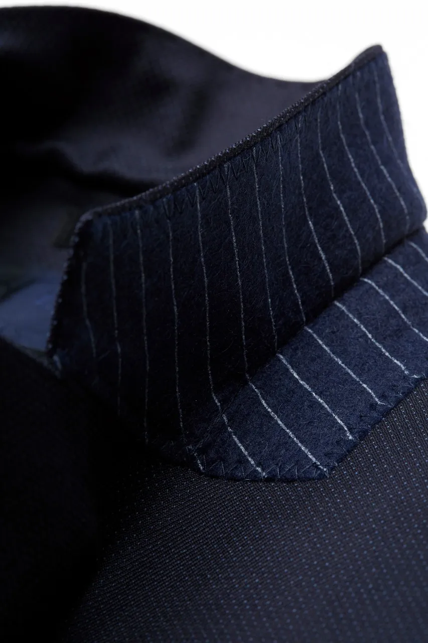 Abito blu navy digel drop sei con panciotto tessuto reda 110's