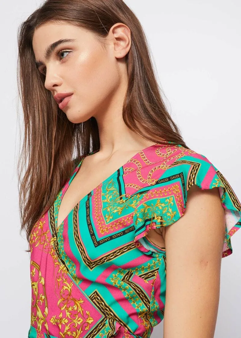 Abito con stampa foulard