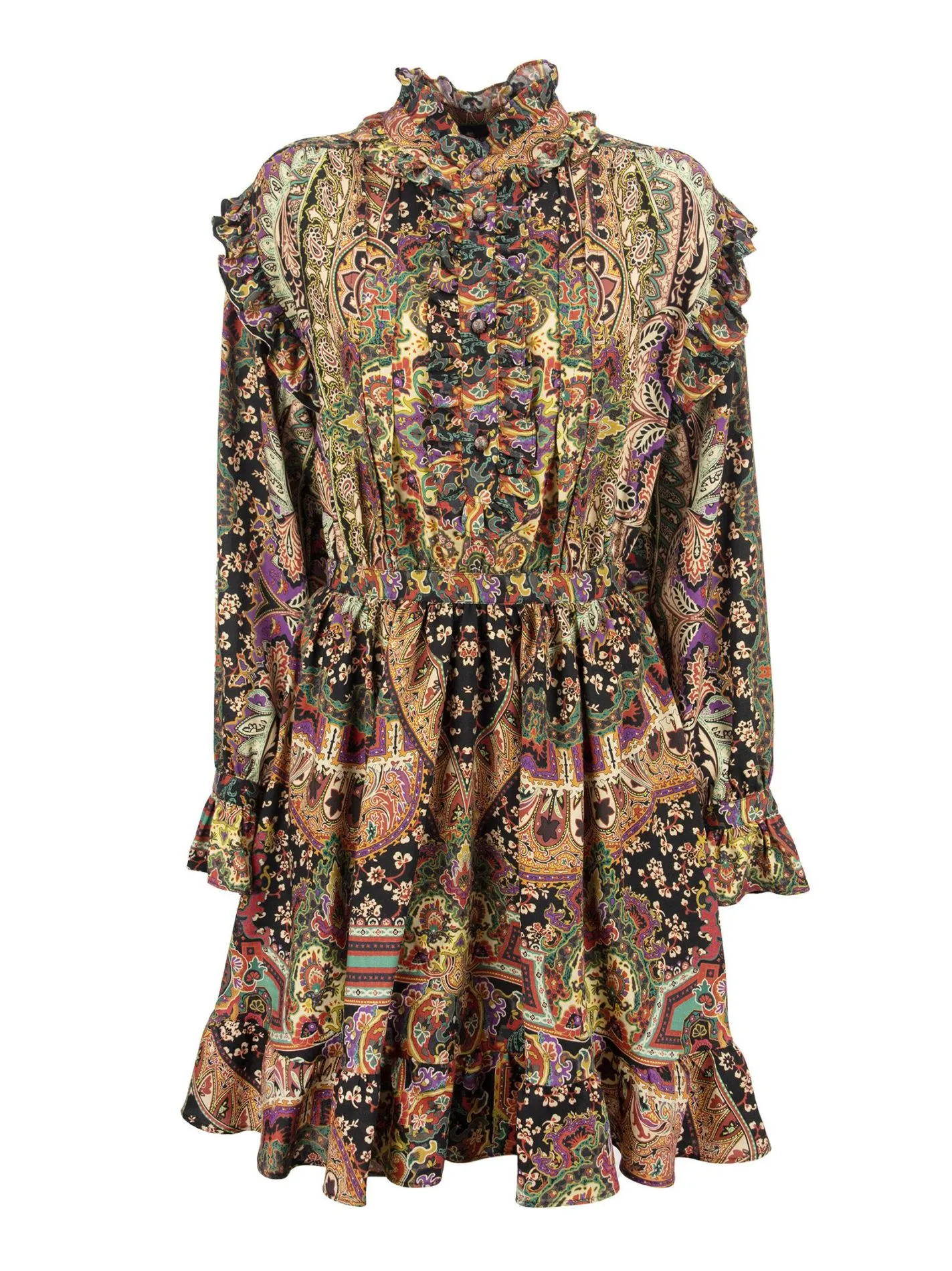 Abito in Lana e Seta Paisley Naif