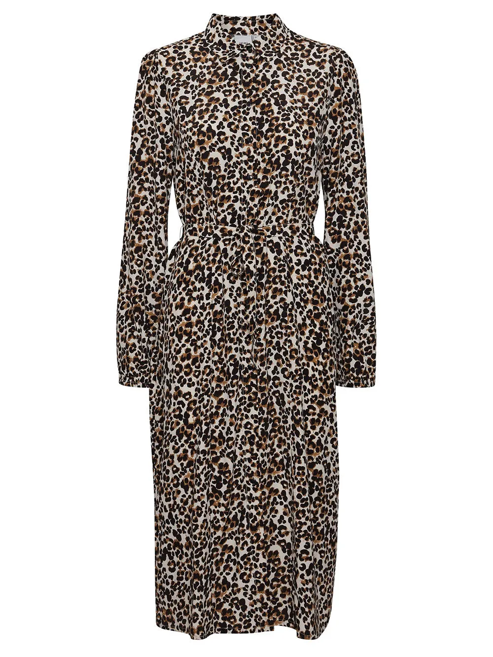Abito leopardato donna con maniche a palloncino