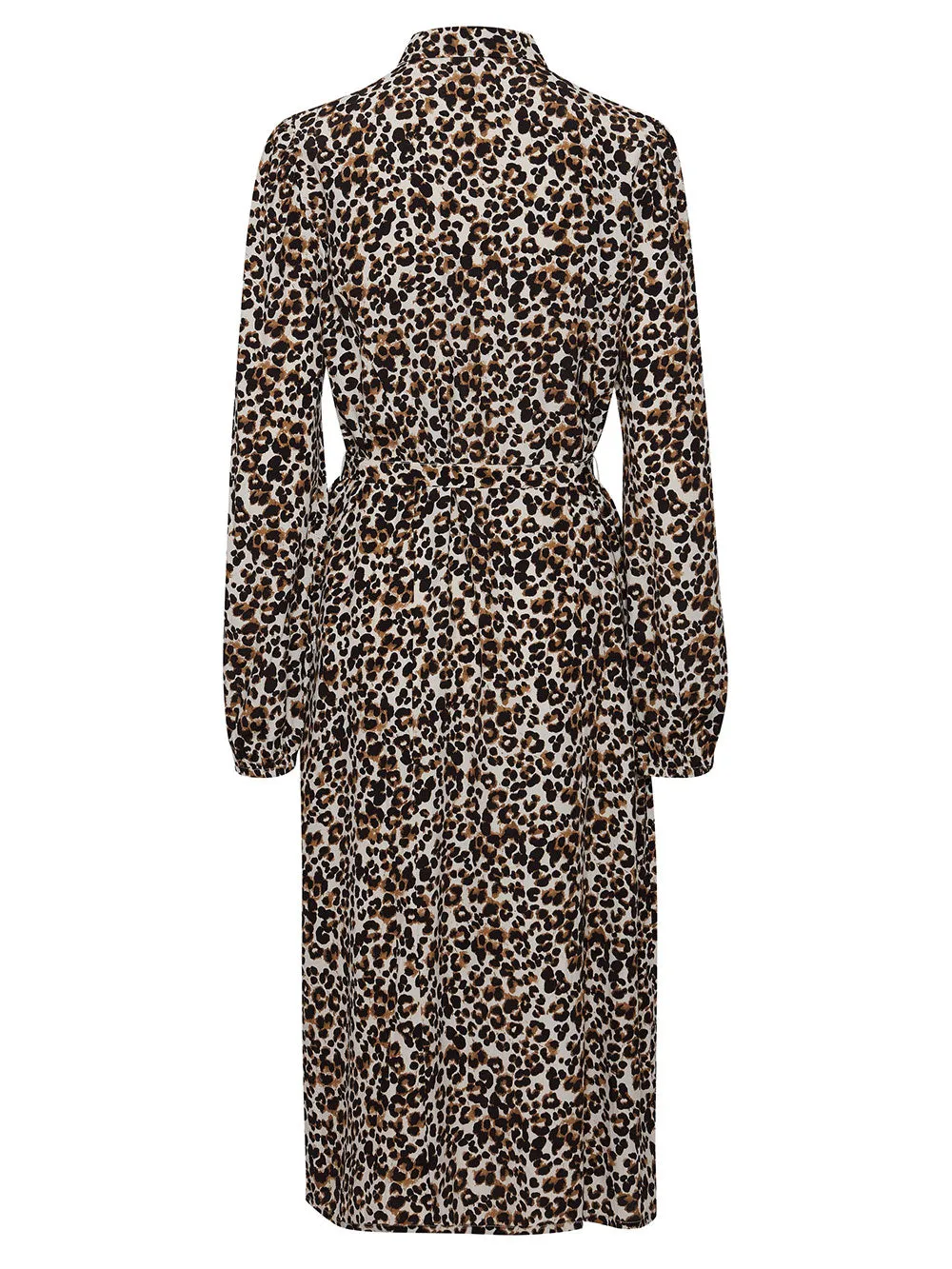 Abito leopardato donna con maniche a palloncino