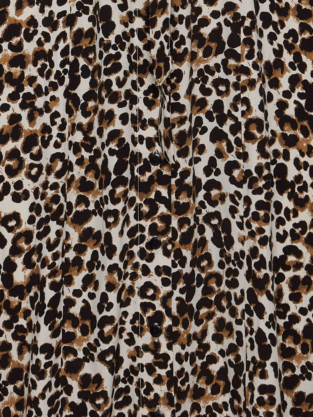 Abito leopardato donna con maniche a palloncino