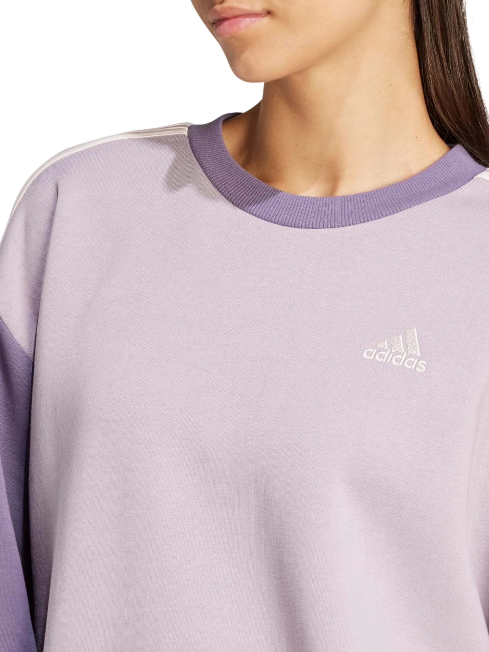ADIDAS 3-BAND FLEECE ESSENTIALS OVERSIZE FELPA DONNA