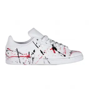 Adidas Stan Smith Borchie Bianche Schizzi Neri Rossi