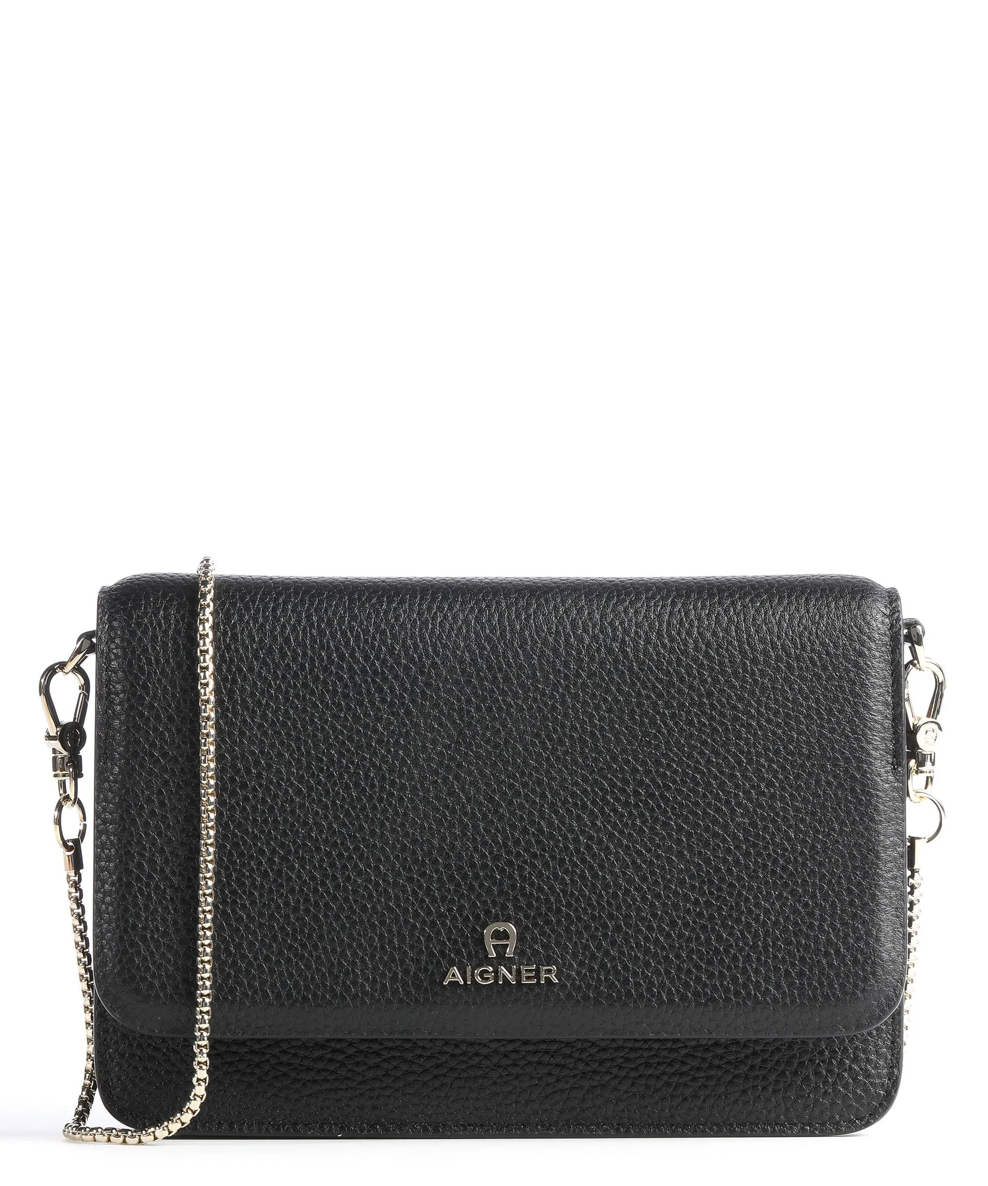  Aigner Borsa a tracolla pelle di vacchetta grana nero  