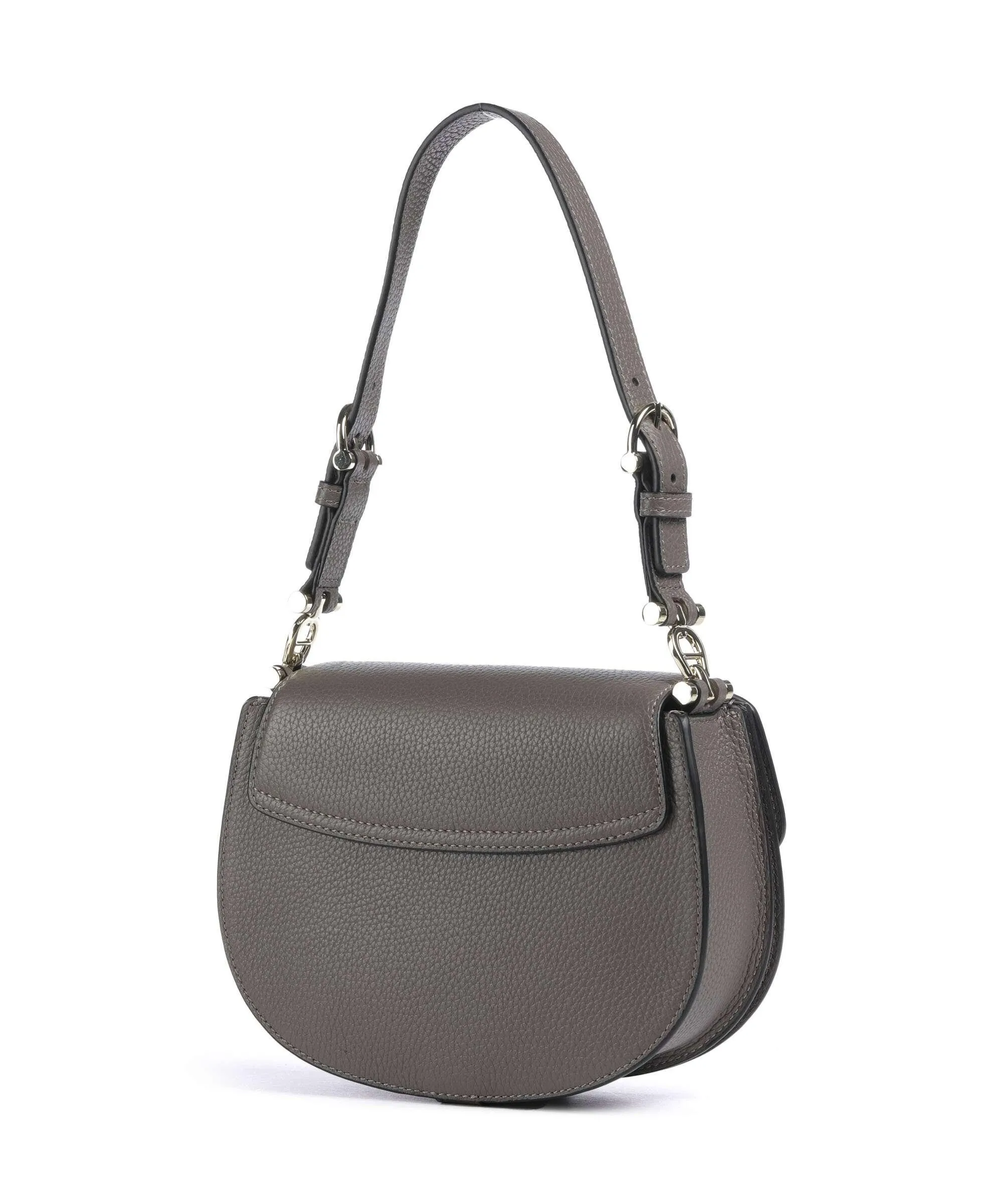  Aigner Delia S Borsa a spalla pelle granulata, pelle ruvida marrone  