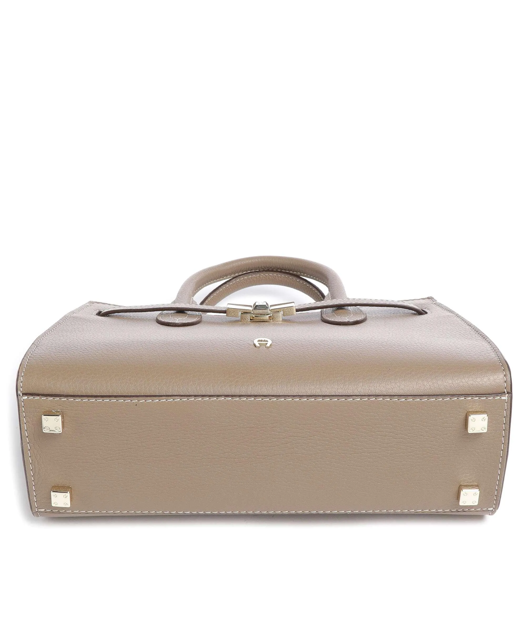  Aigner Farah M Borsa a mano pelle di vacchetta grana taupe  