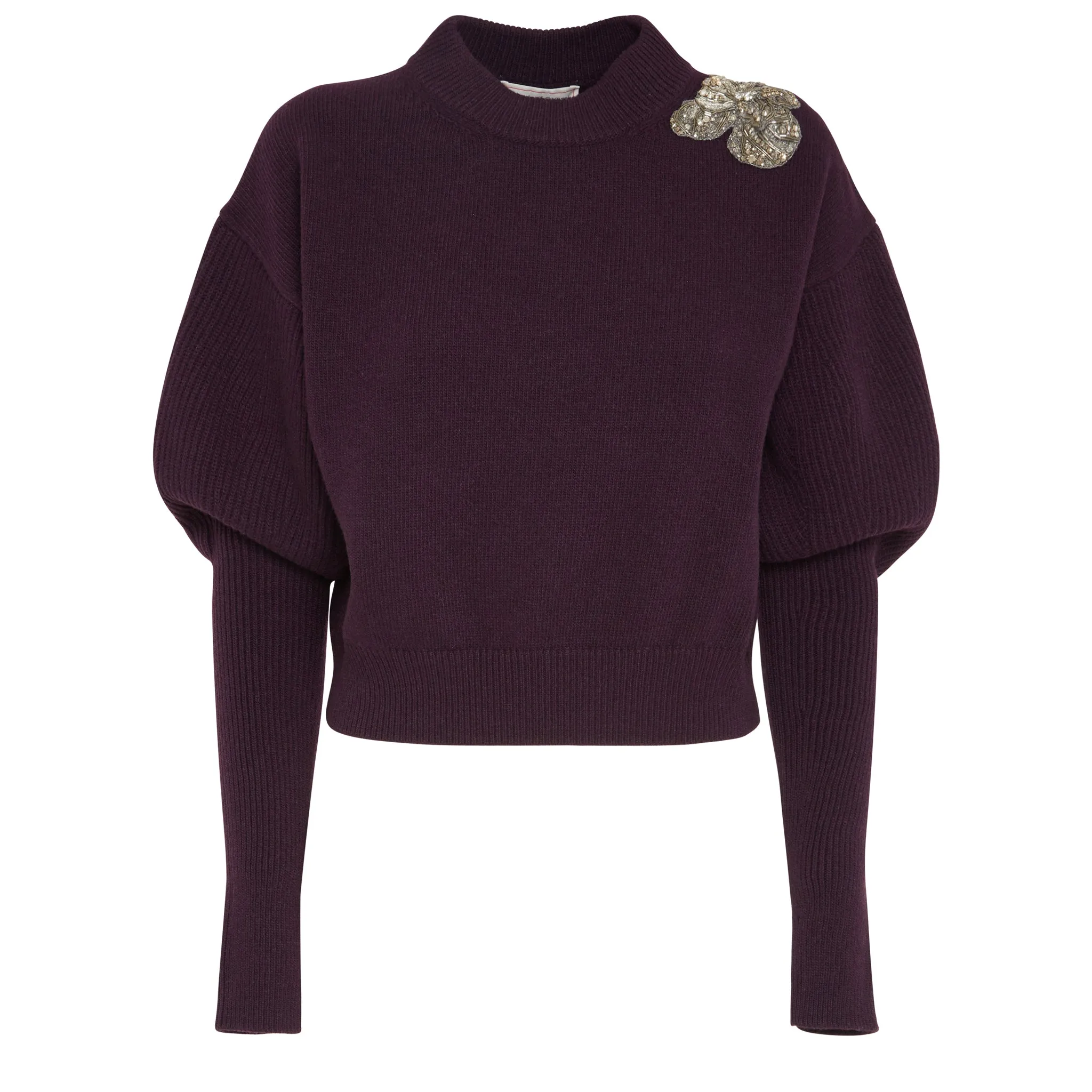 ALEXANDER MCQUEEN  Maglione in lana e cashmere viola