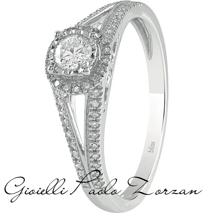 Anello Bliss Lumina Oro Bianco e Diamanti 20075363