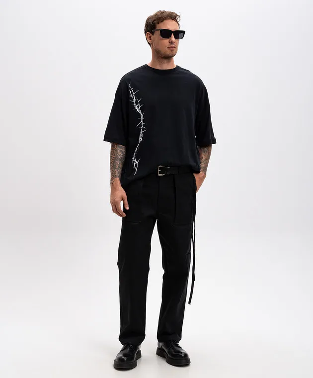 Ann Demeulemeester Maglietta nera di Dieter 2402MJTS0635FA206