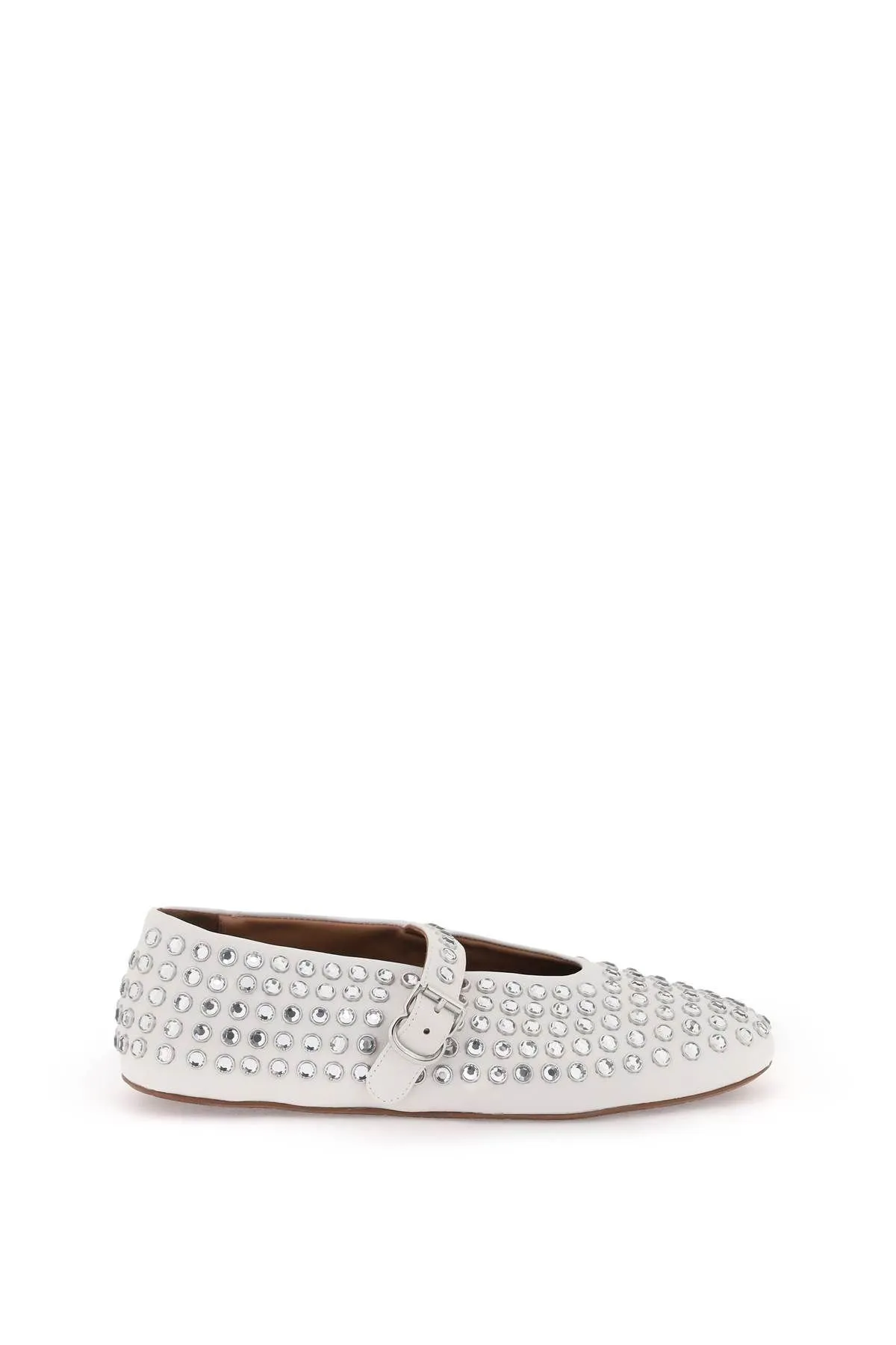 Ballerine in pelle con borchie