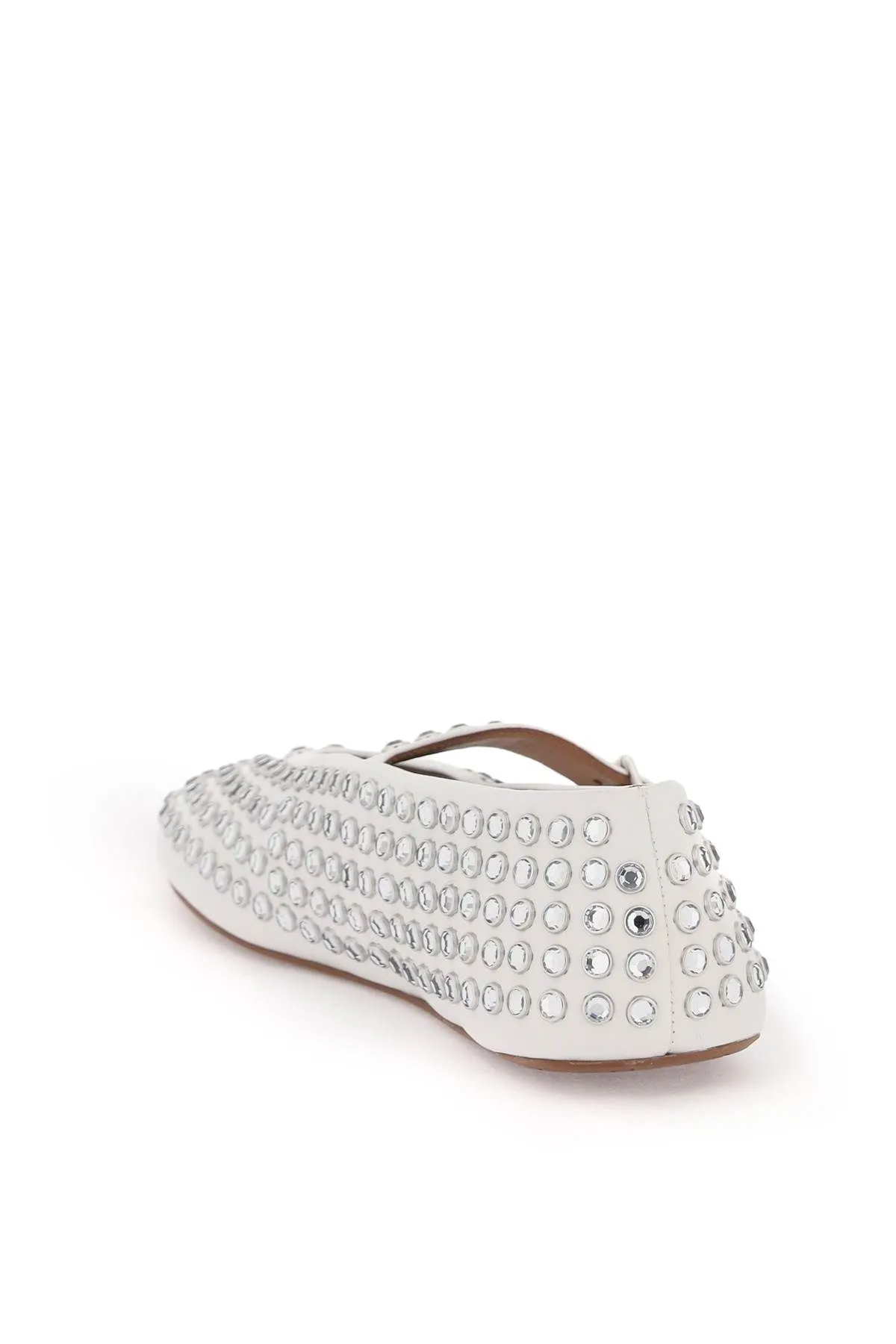 Ballerine in pelle con borchie