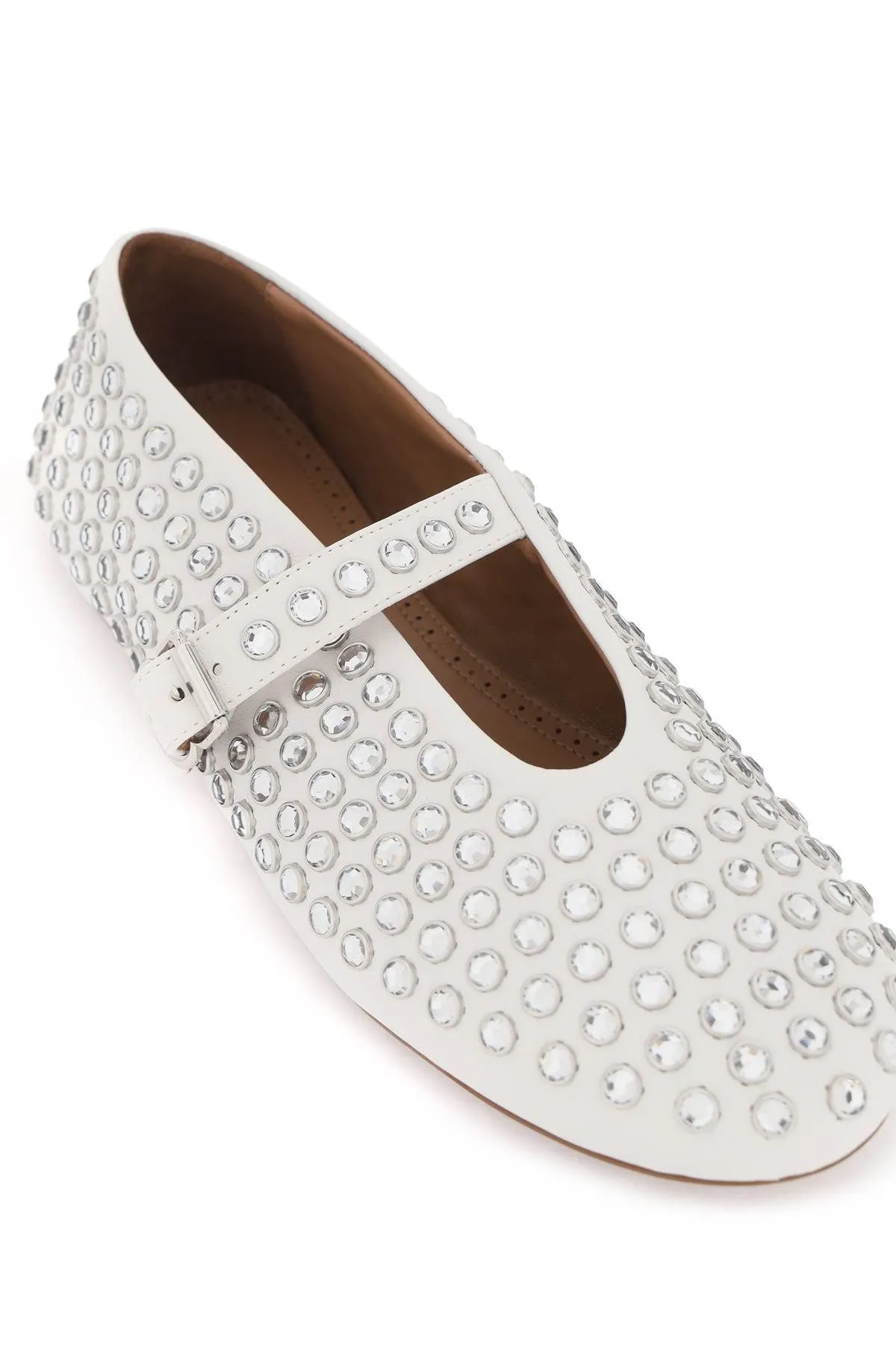 Ballerine in pelle con borchie