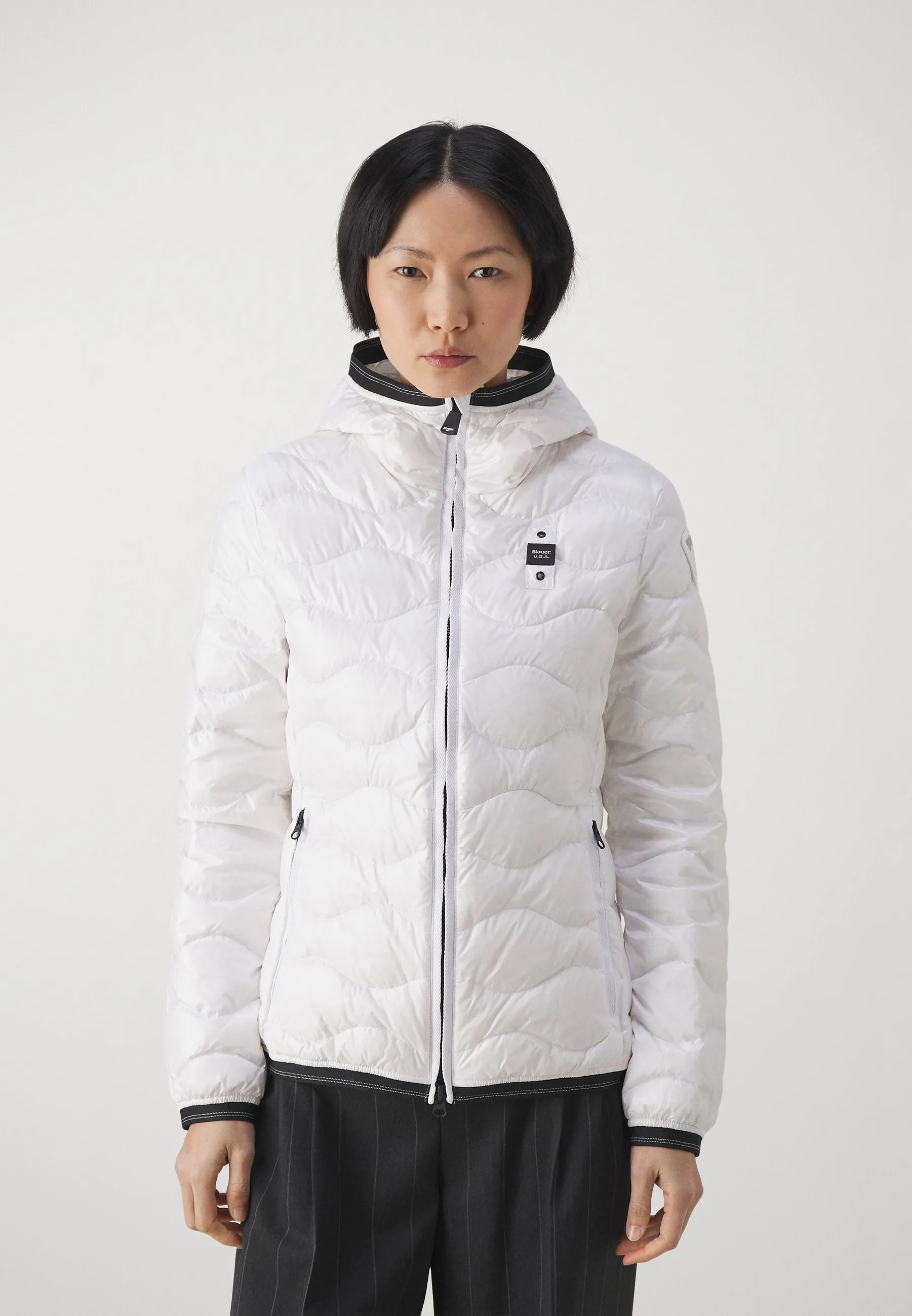 BASIC HOODIE ROLL STICHING - Piumino
