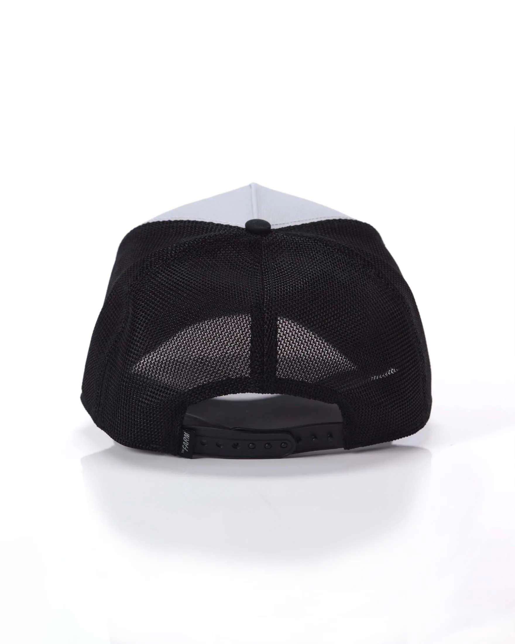 Berretto Pigeon trucker grigio con patch piccione e parte in mesh nera