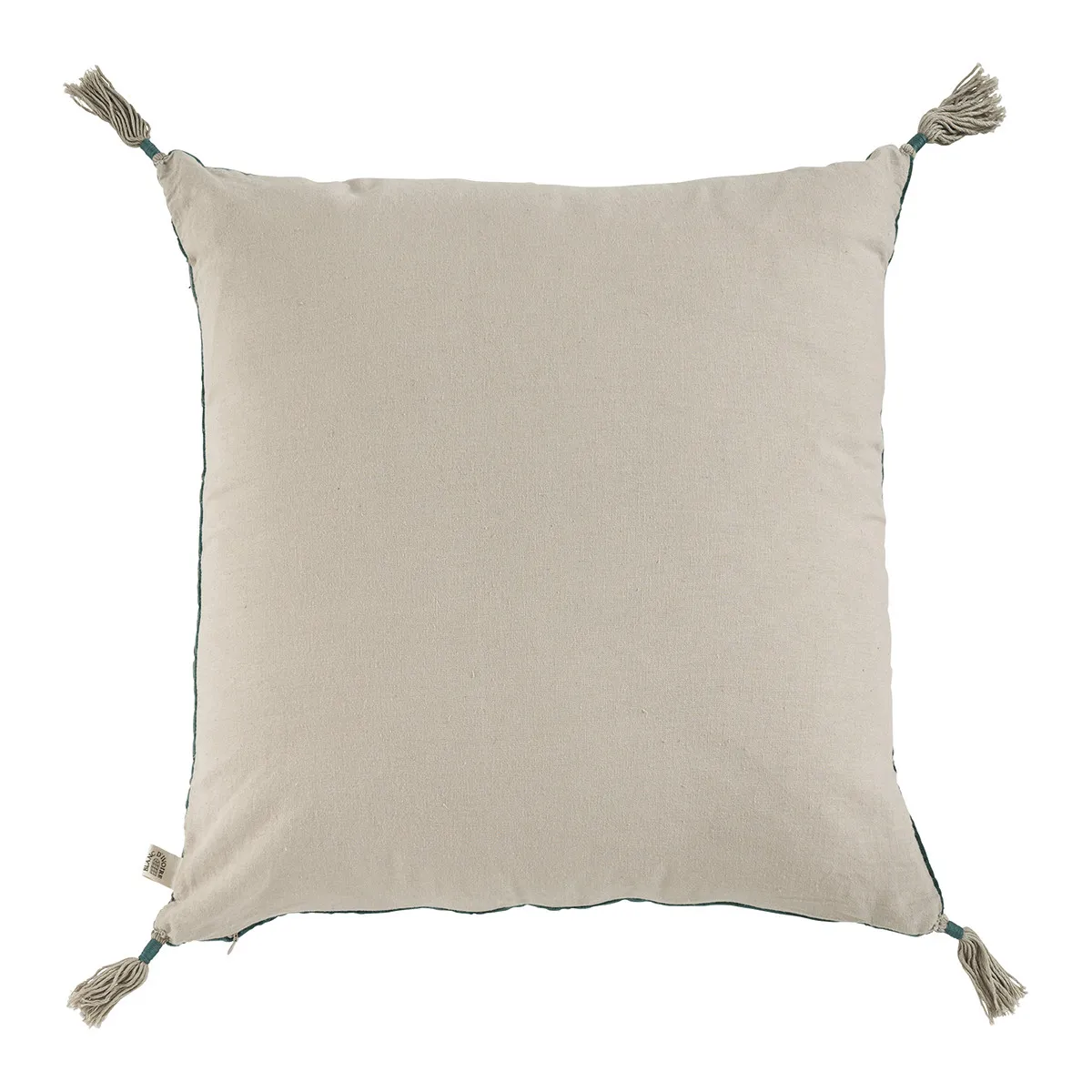  BLANC D'IVOIRE   MATTEO - Coussin matteo velours et lin - pétrole | Gris