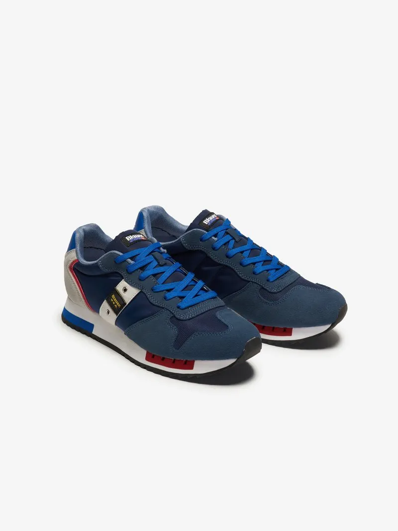 Blauer Queens01 sneakers in tessuto e pelle scamosciata navy/royal