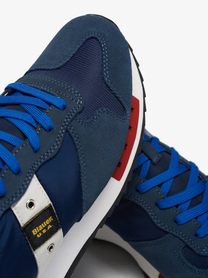Blauer Queens01 sneakers in tessuto e pelle scamosciata navy/royal