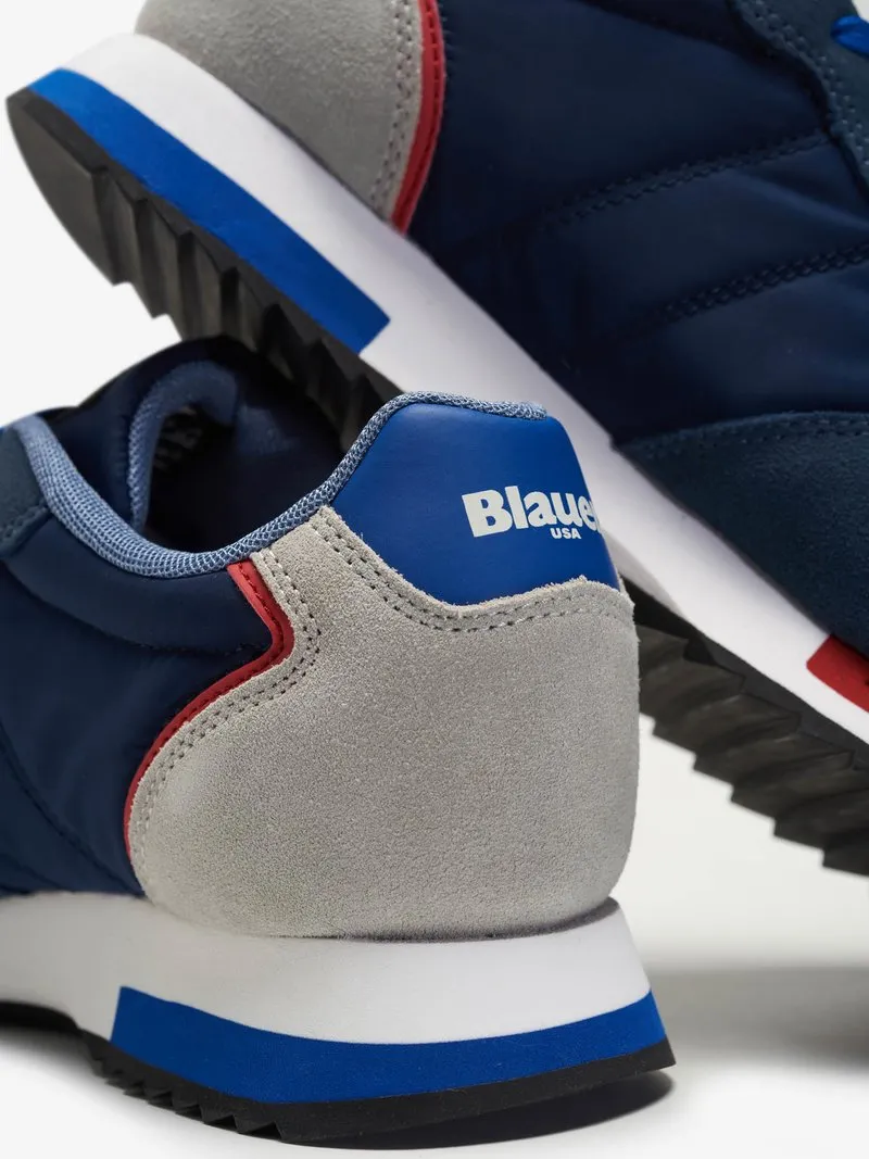 Blauer Queens01 sneakers in tessuto e pelle scamosciata navy/royal