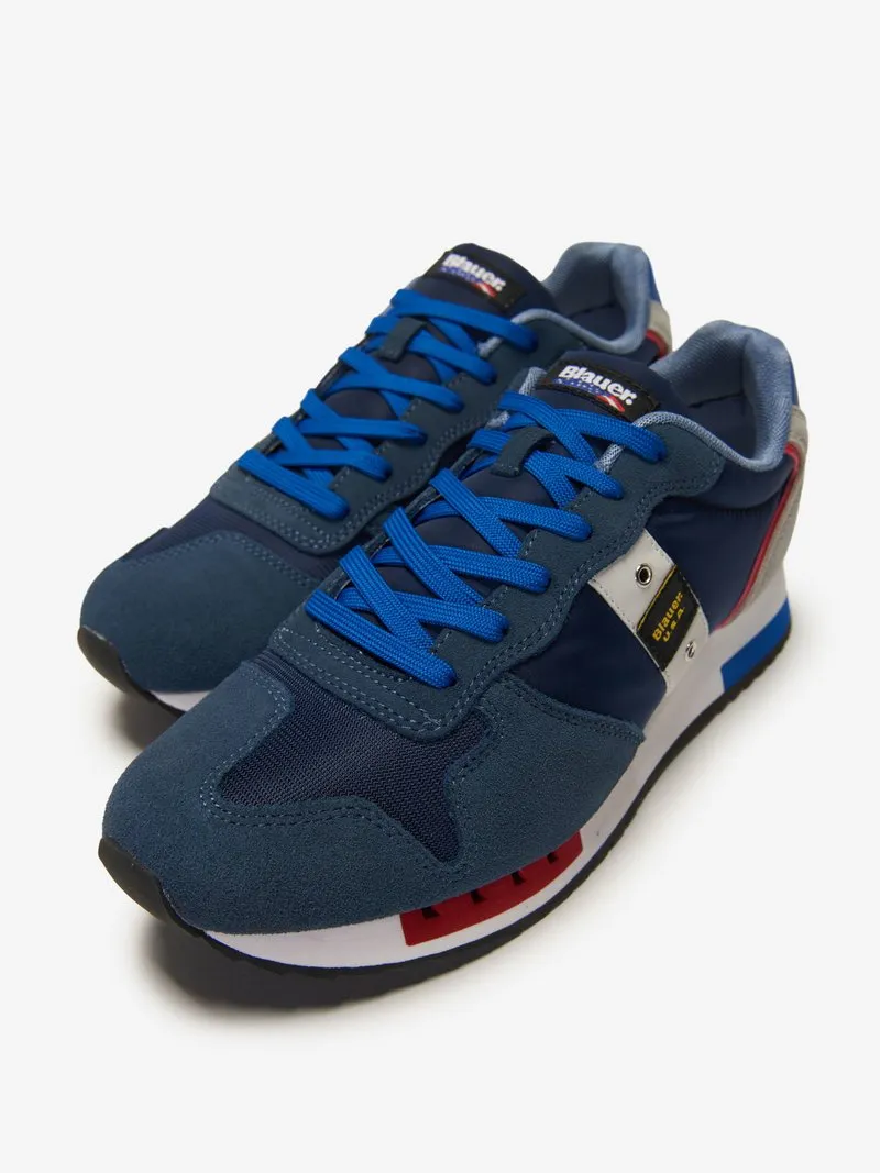 Blauer Queens01 sneakers in tessuto e pelle scamosciata navy/royal
