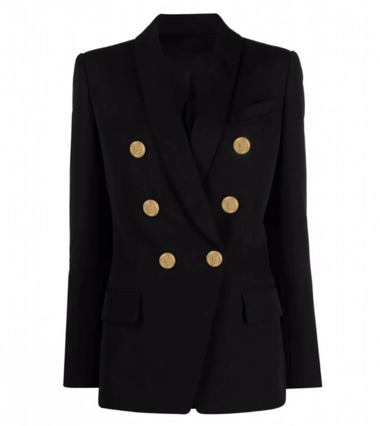 Blazer da giacca kaki di alta qualità da donna New Designer Slim doppio petto con bottoni dorati Blazer da ufficio per abbigliam