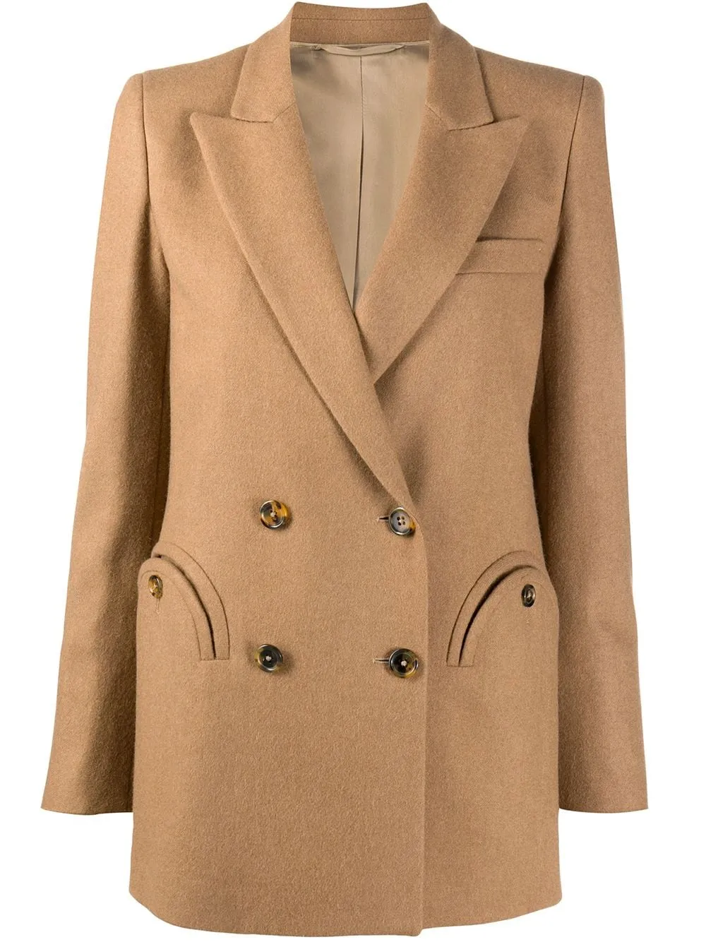 Blazer doppiopetto in marrone - donna