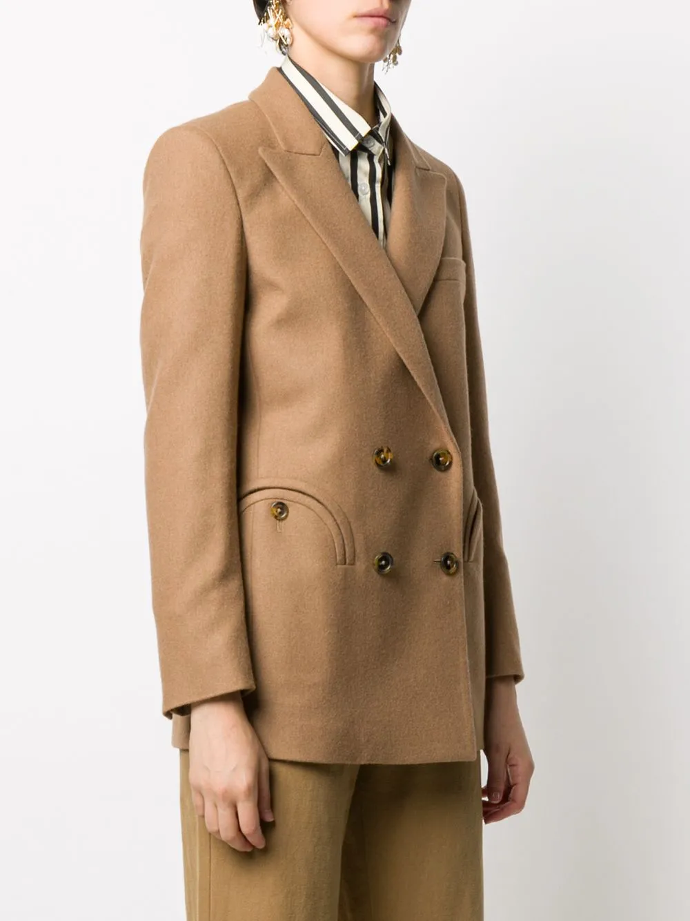 Blazer doppiopetto in marrone - donna