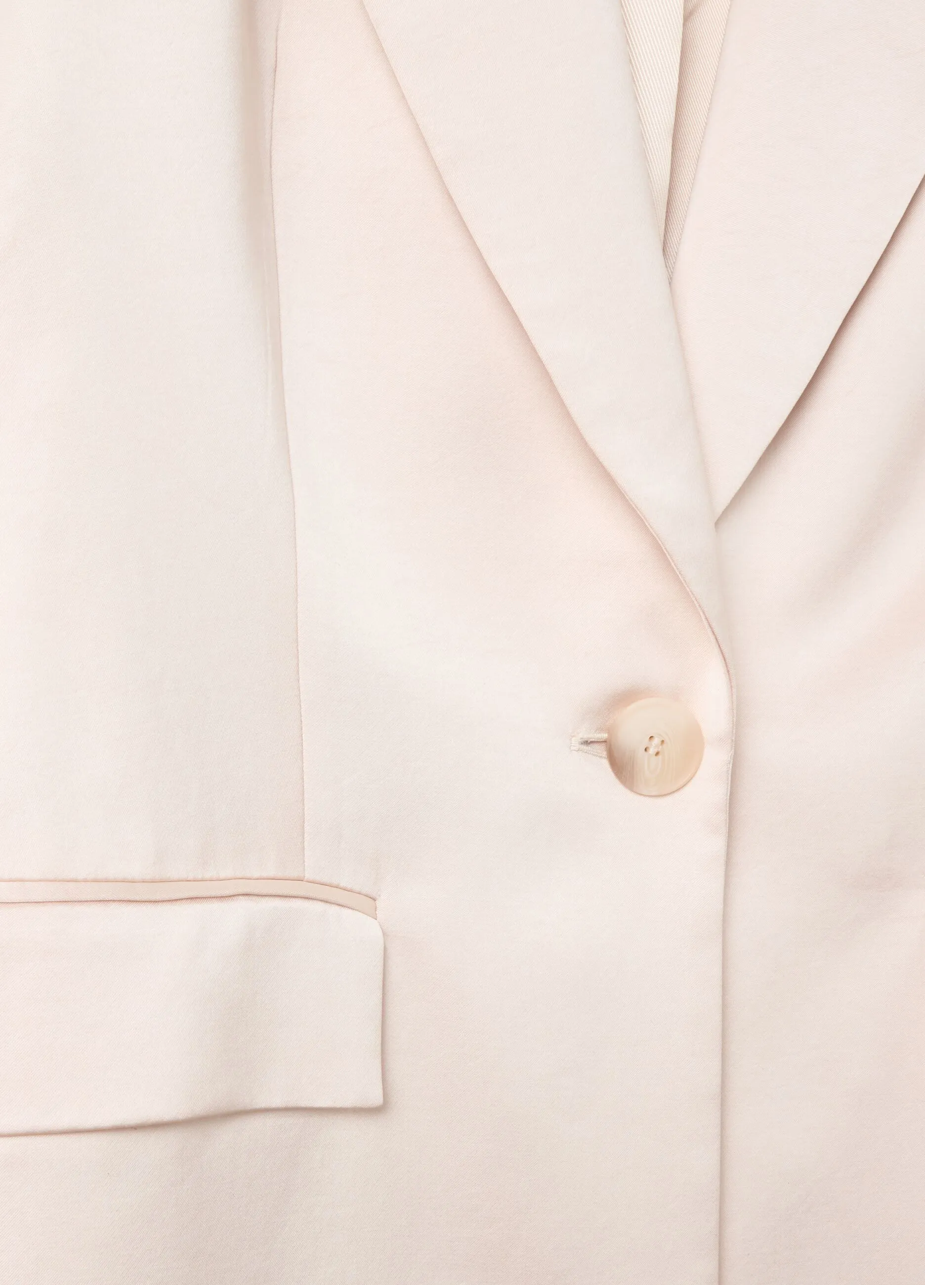 Blazer fluido monopetto in viscosa satin