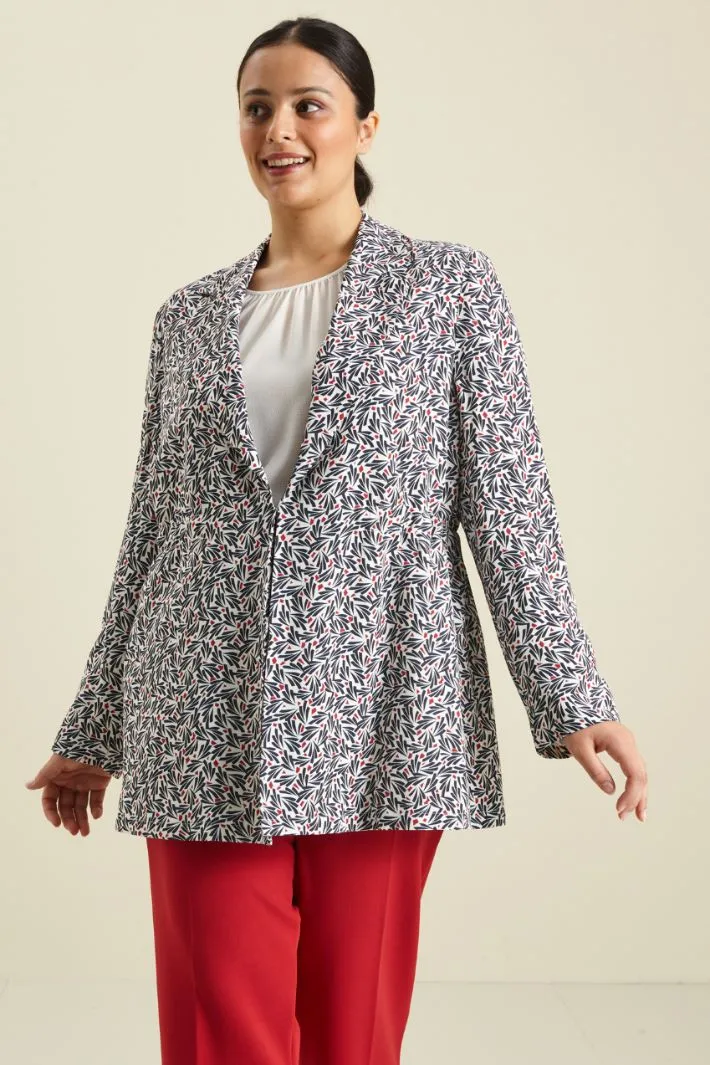 Blazer in crèpe marocaine