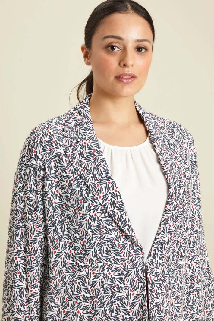 Blazer in crèpe marocaine
