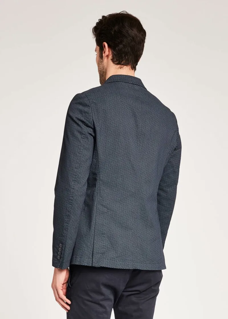 Blazer in gabardina stampata