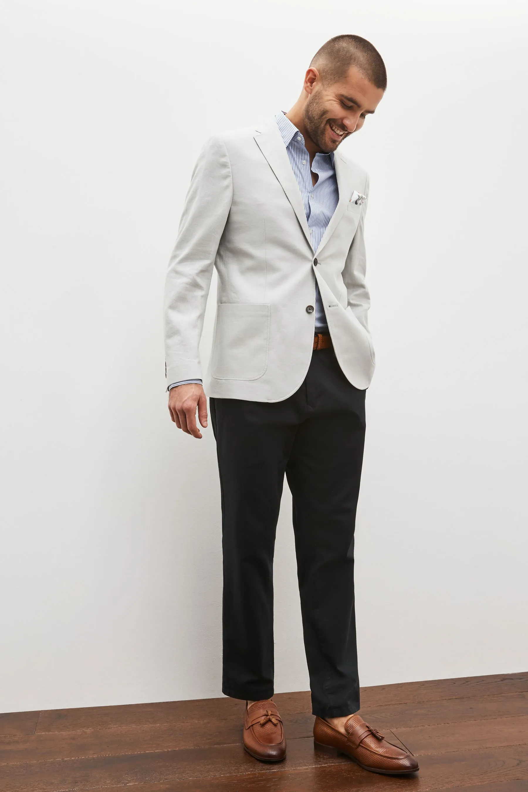 Blazer in misto lino