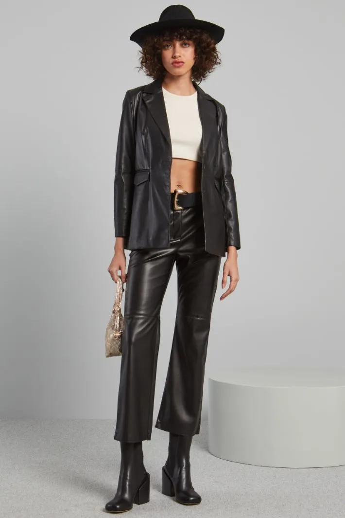Blazer in vera pelle