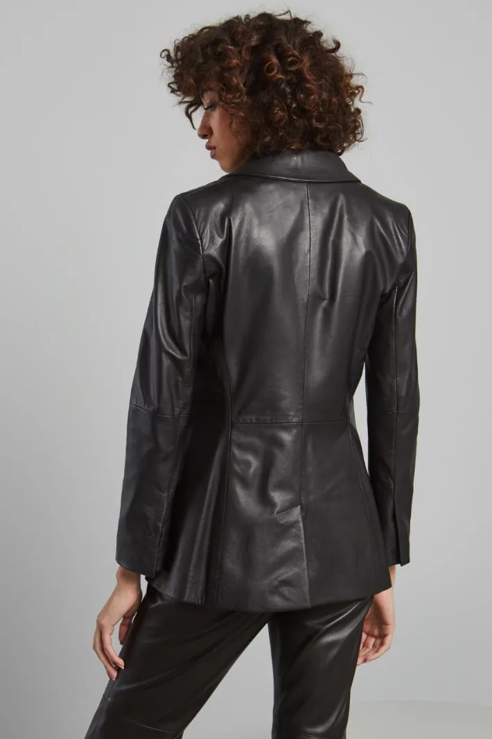 Blazer in vera pelle