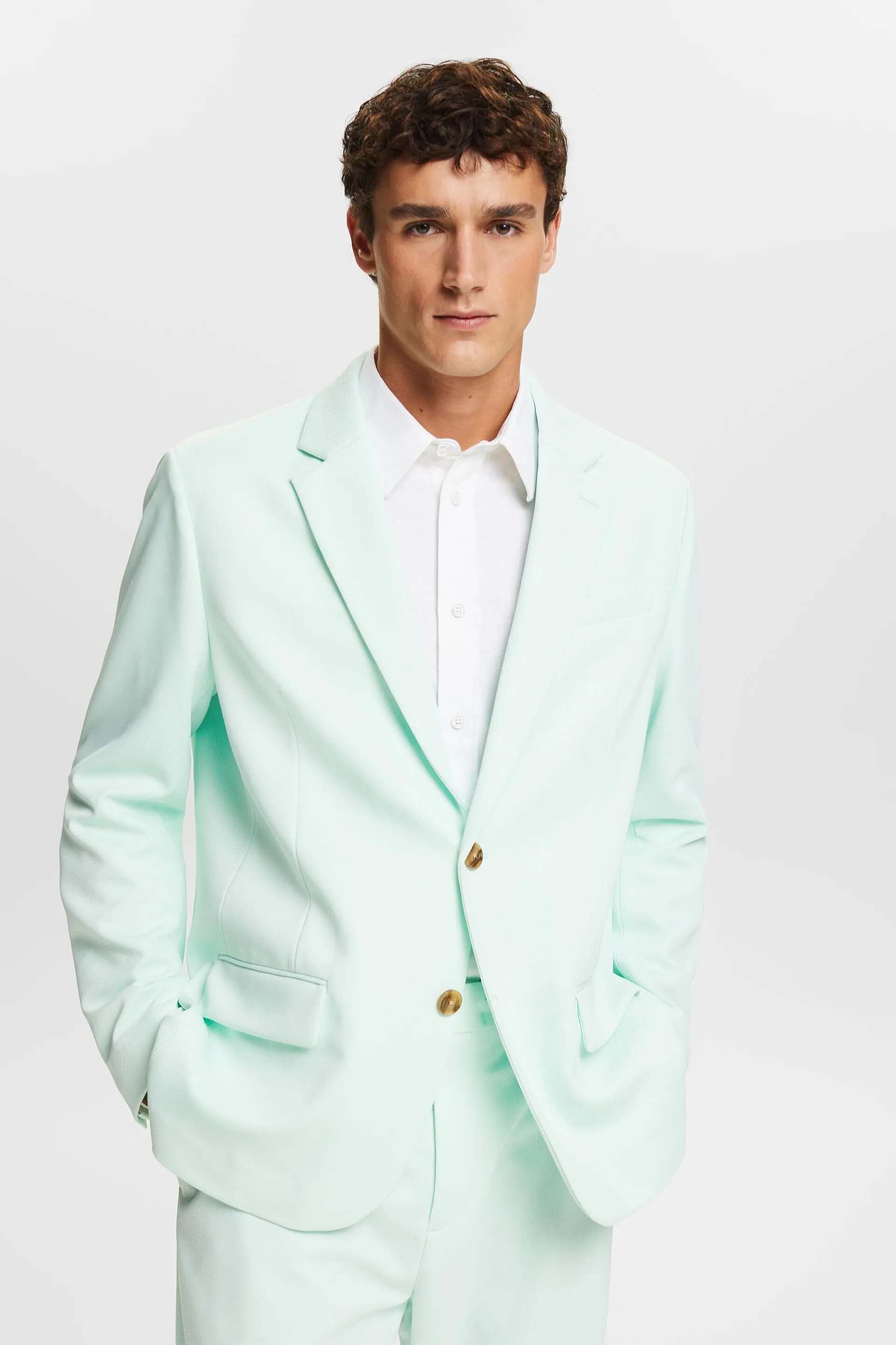 Blazer monopetto in twill
