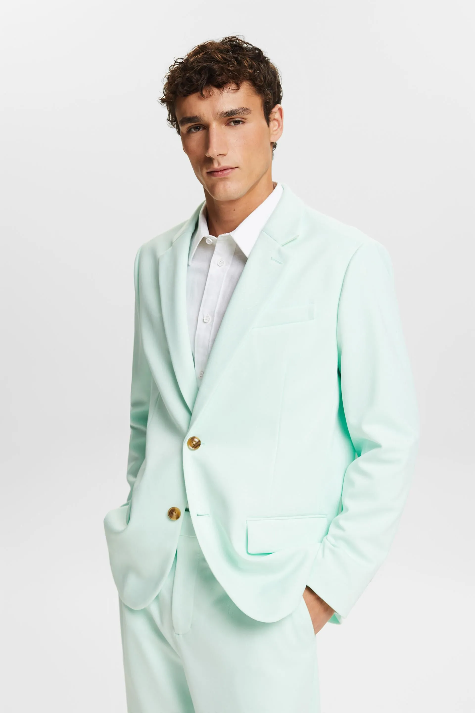 Blazer monopetto in twill