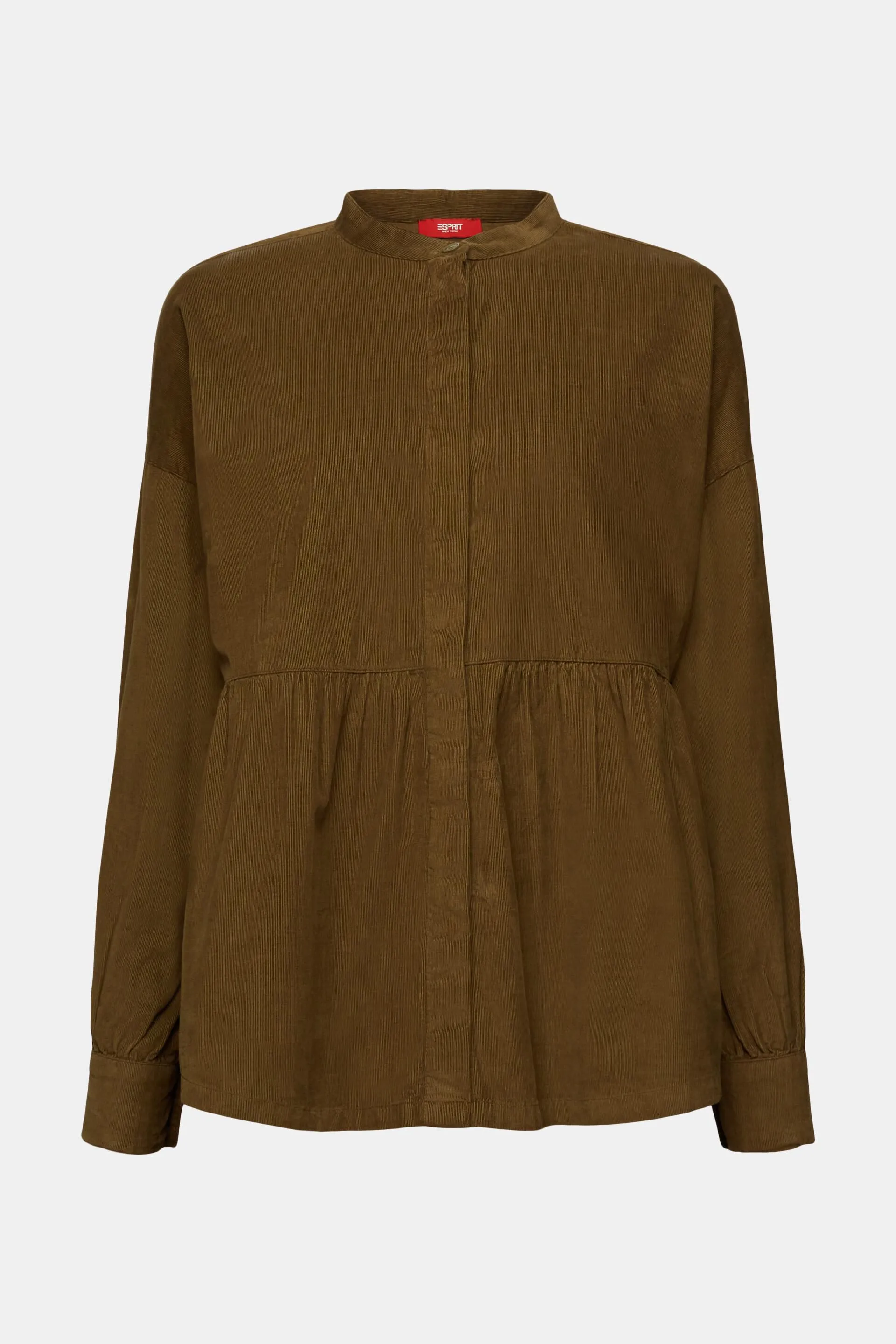 Blusa in velluto con balza