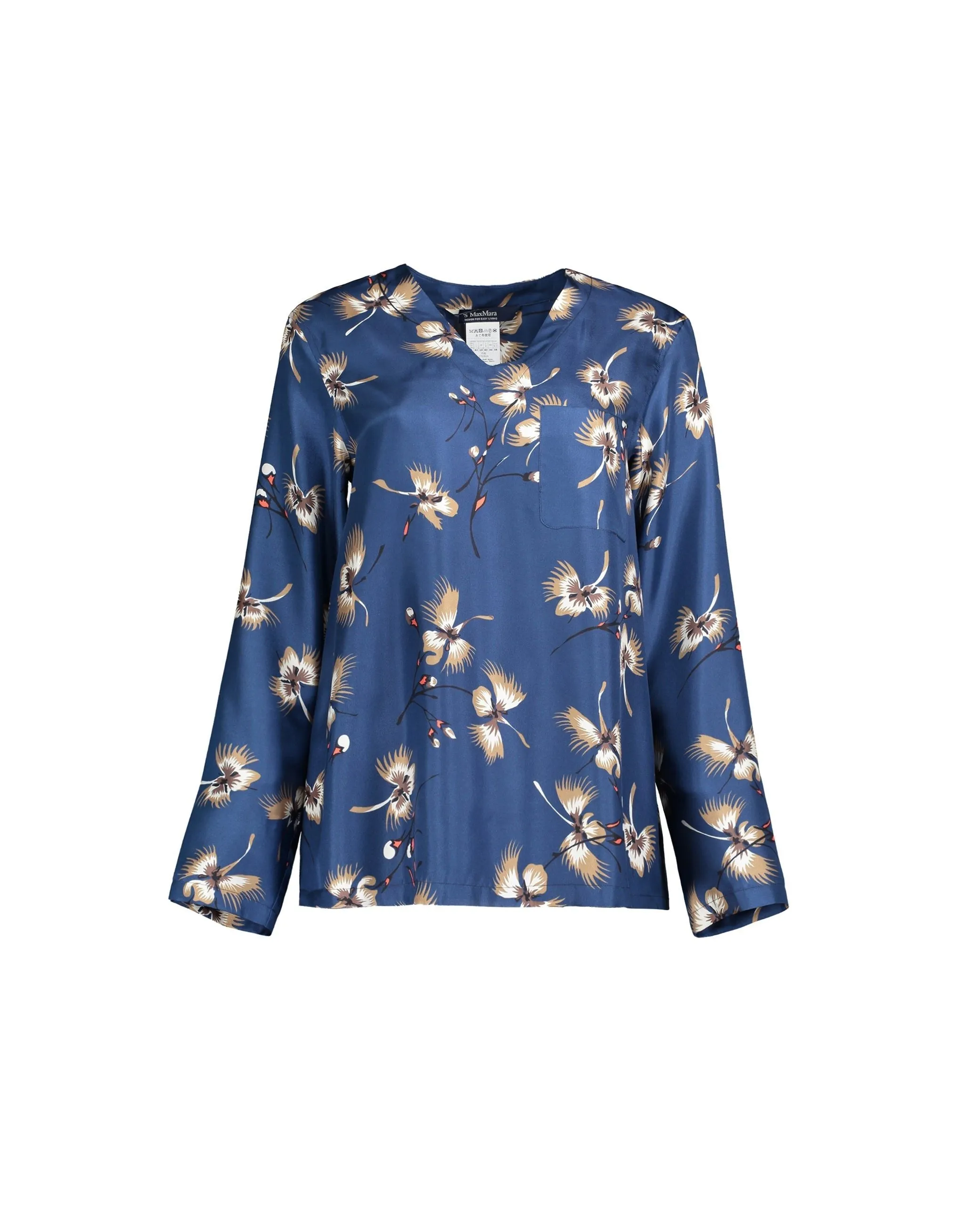 Blusa Polder seta ultramarine fantasia