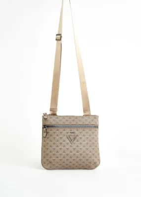 Borsa a tracolla con stampa geometrica