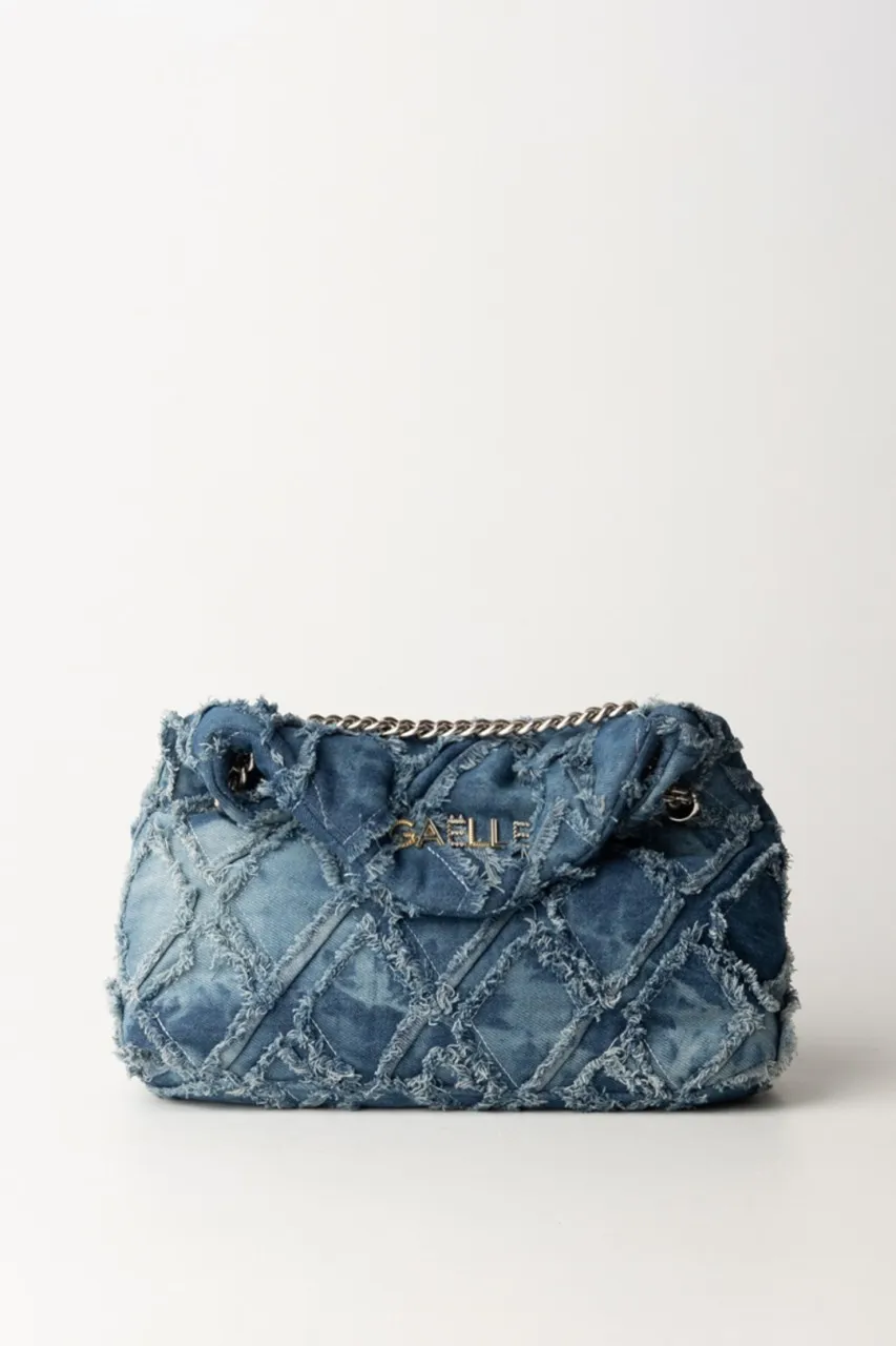 Borsa a tracolla in denim Blu