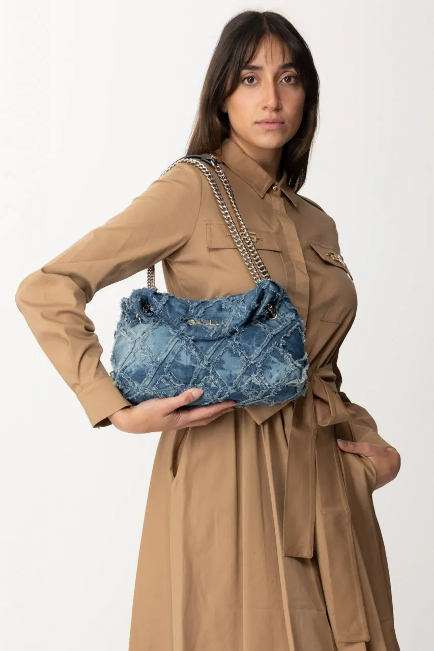 Borsa a tracolla in denim Blu