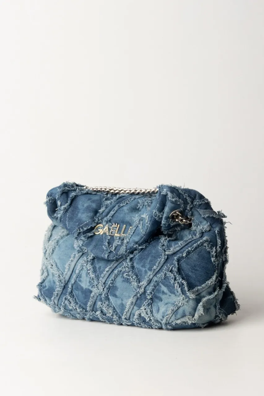 Borsa a tracolla in denim Blu